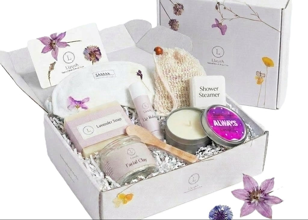 Coffret bain et corps lavande, Coffret cadeau cosmétiques naturels