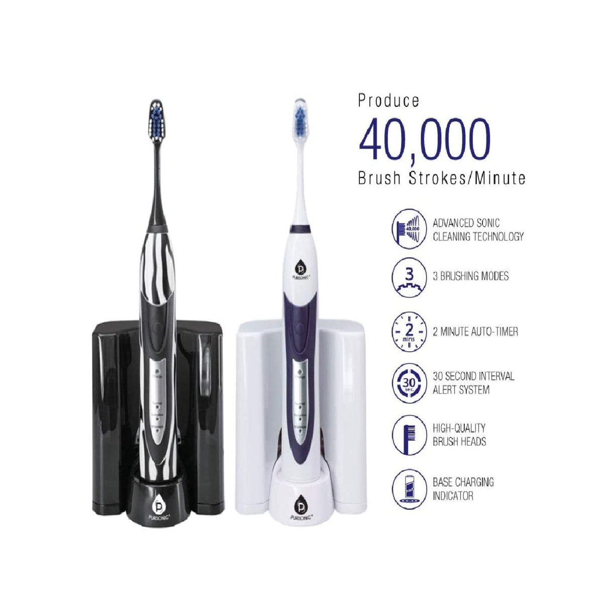 Cepillo de dientes eléctrico recargable con movimiento eléctrico