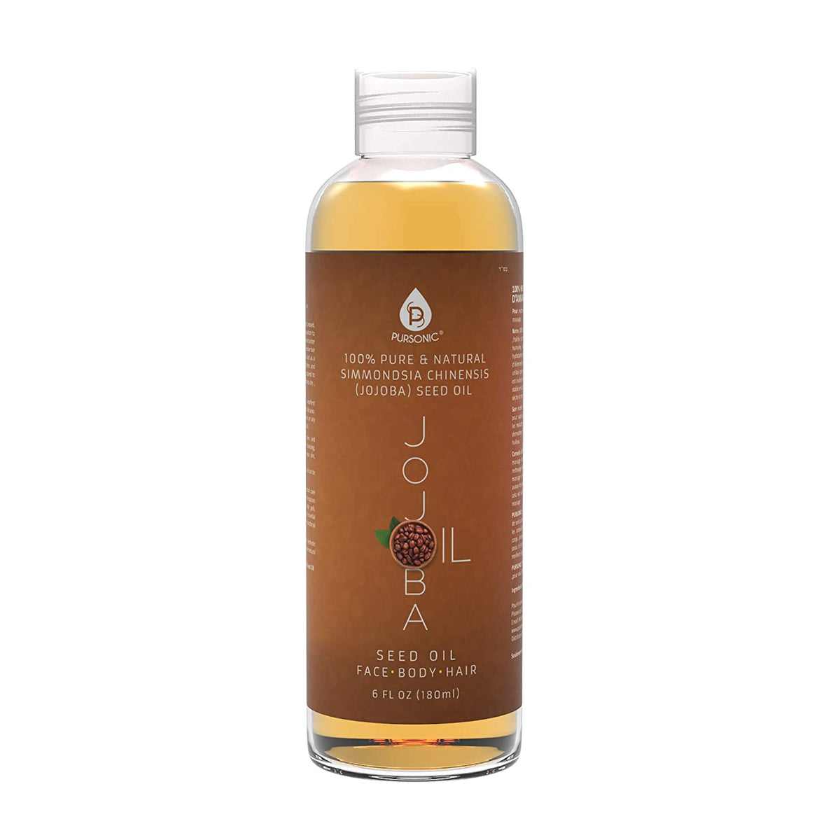 Aceite de jojoba dorado 100% puro y natural, 6 oz