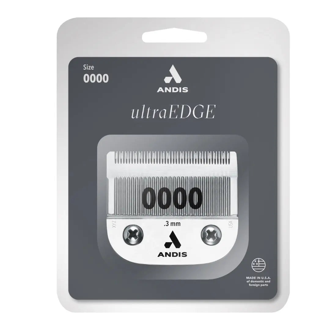 Andis 64074 UltraEdge Clipper Blade Size 0000 – 1/100 Inch Cut - Carbon-Infused Steel Detachable