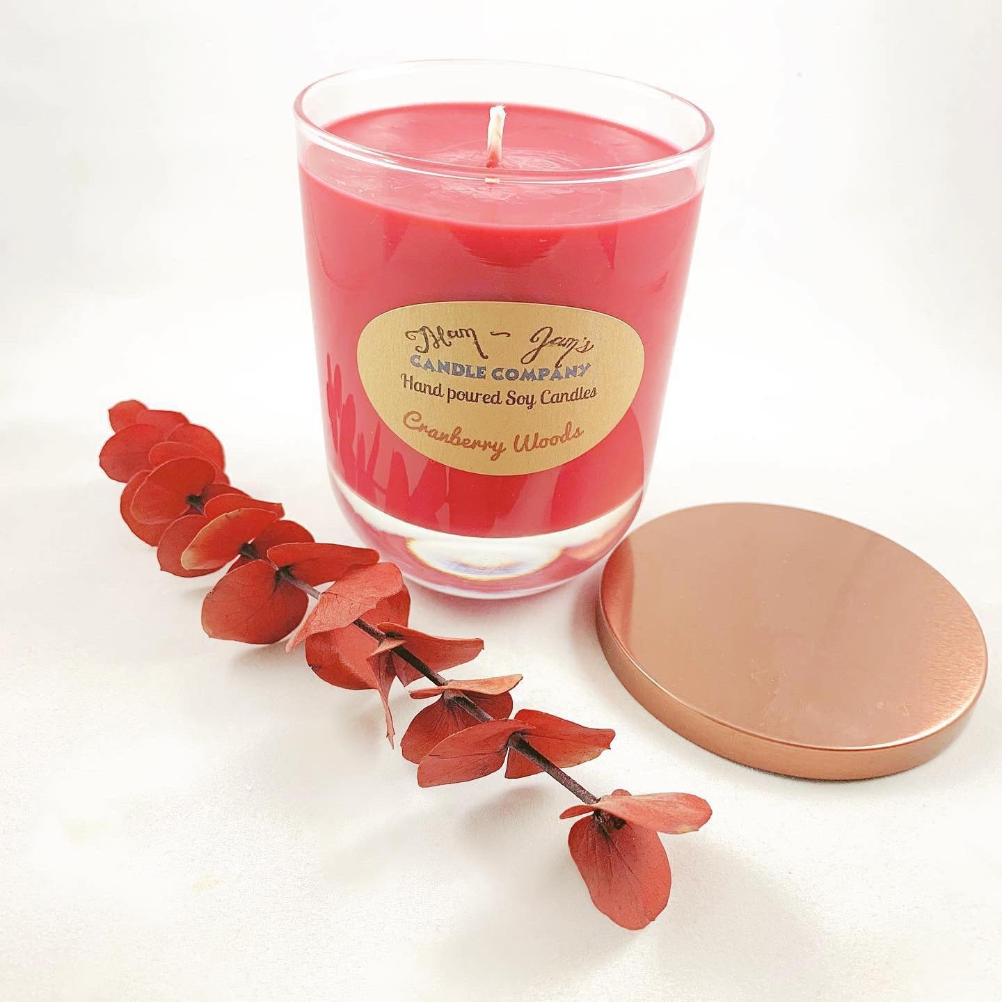 Cranberry Woods Soy Candle – Tart & Earthy Scent | Mam Jam’s
