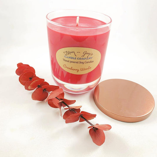 Cranberry Woods Soy Candle – Tart & Earthy Scent | Mam Jam’s