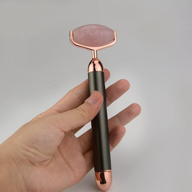 ZAQ Roll-On Rose Quartz W-Sonic Vibrating Face Roller