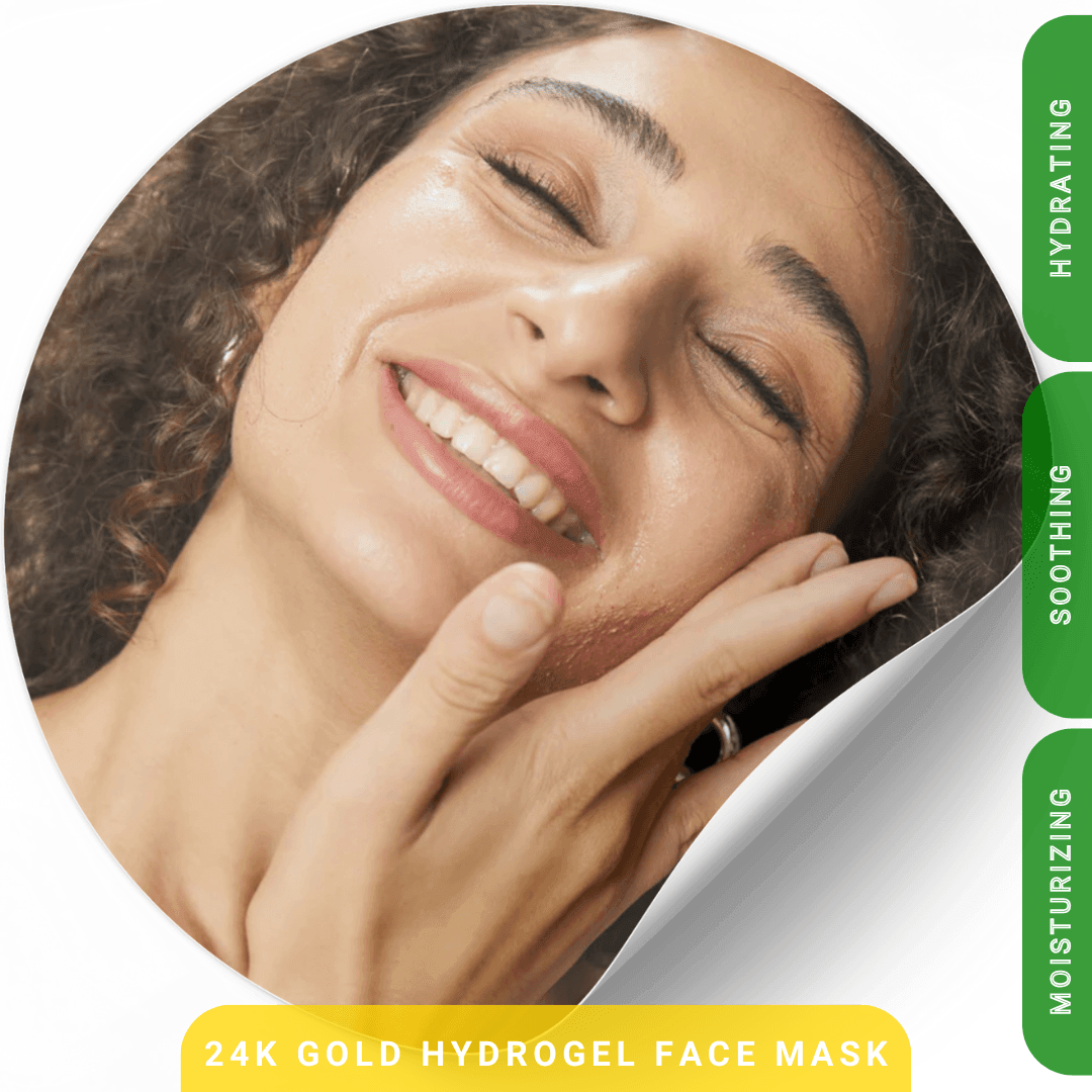 Mascarilla facial de hidrogel de oro de 24 quilates