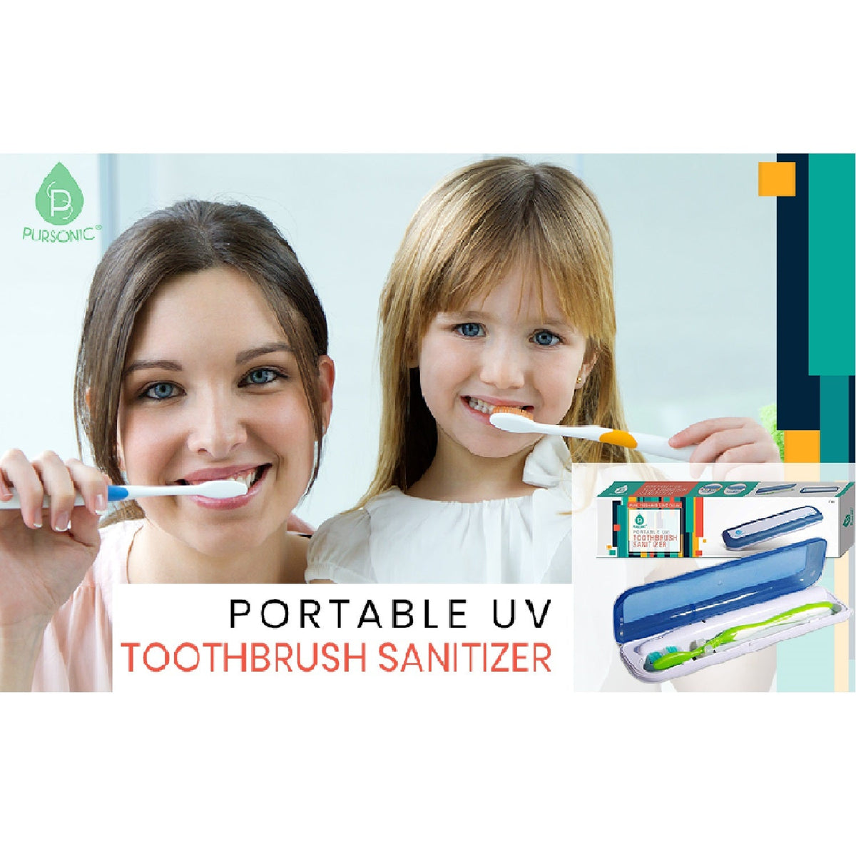 Desinfectante portátil para cepillos de dientes con luz ultravioleta