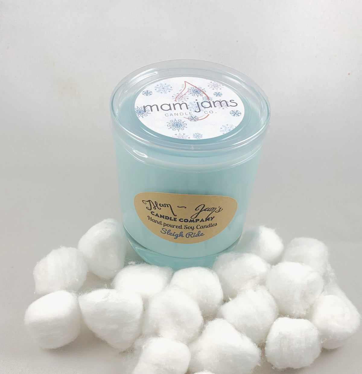 Bougie de Soja Sleigh Ride – Parfum de Fêtes Doux et Chaleureux | Mam Jam’s