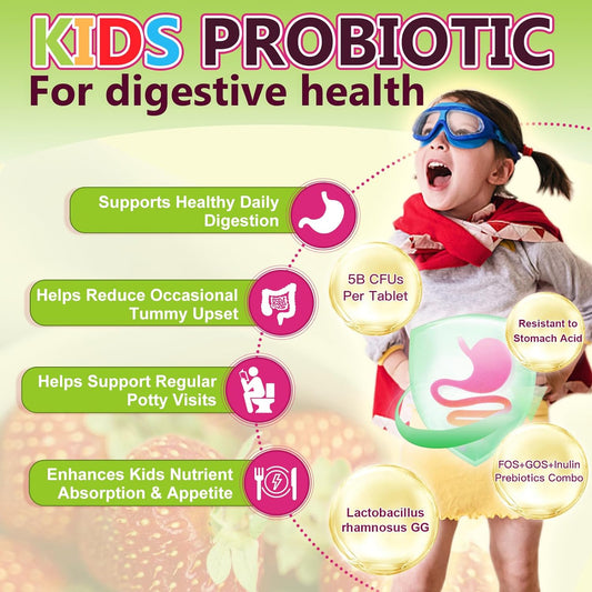 Kids Probiotic + Multivitamin, 5 Billion CFUs, 75 Tablets