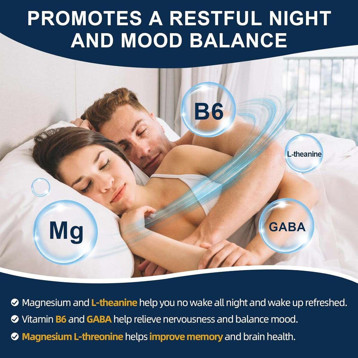 Magnesium Complex Powder 210mg, 6 Forms with L-Theanine, GABA & B6, Lemon-Orange, 100 Servings