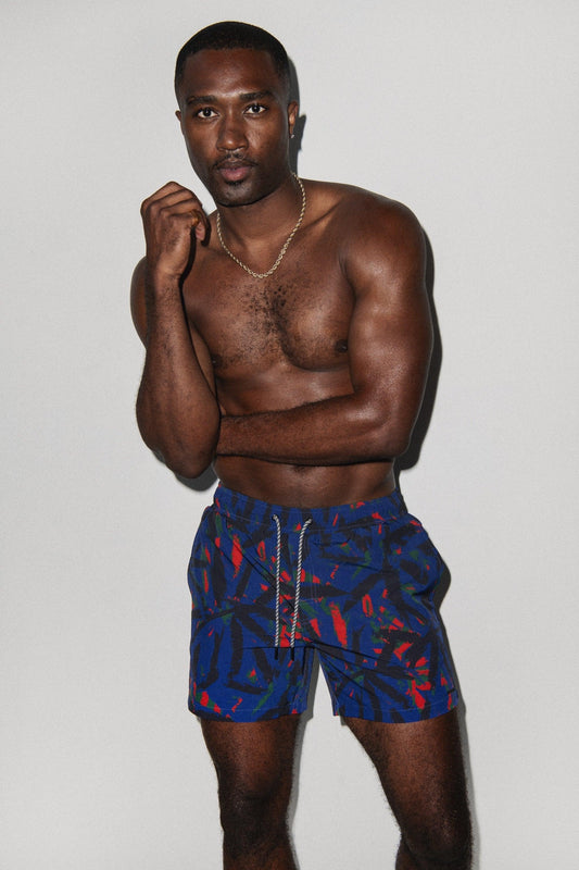 Tulum Volley Swim Trunk Navy Palm