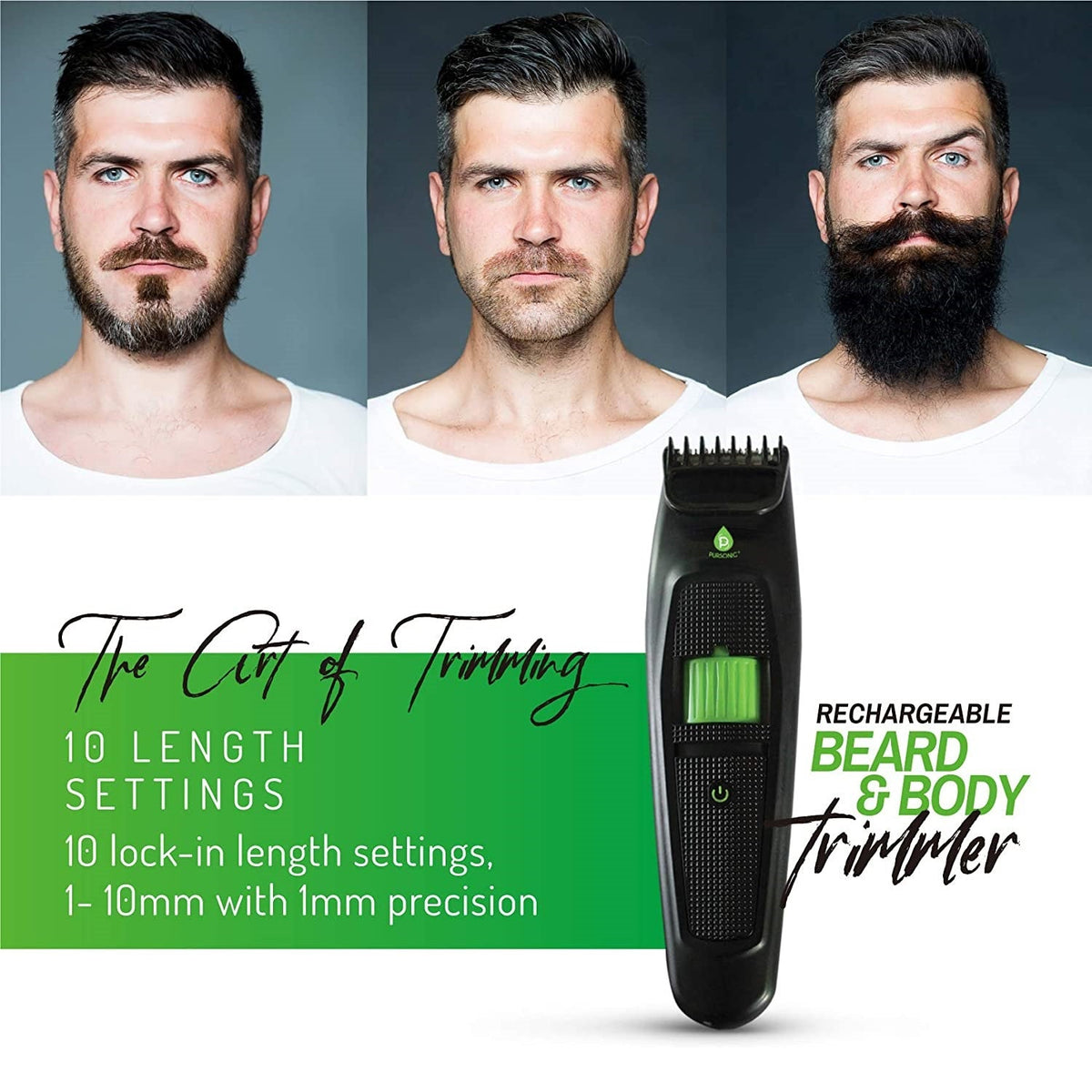 Recortadora de barba y cuerpo recargable