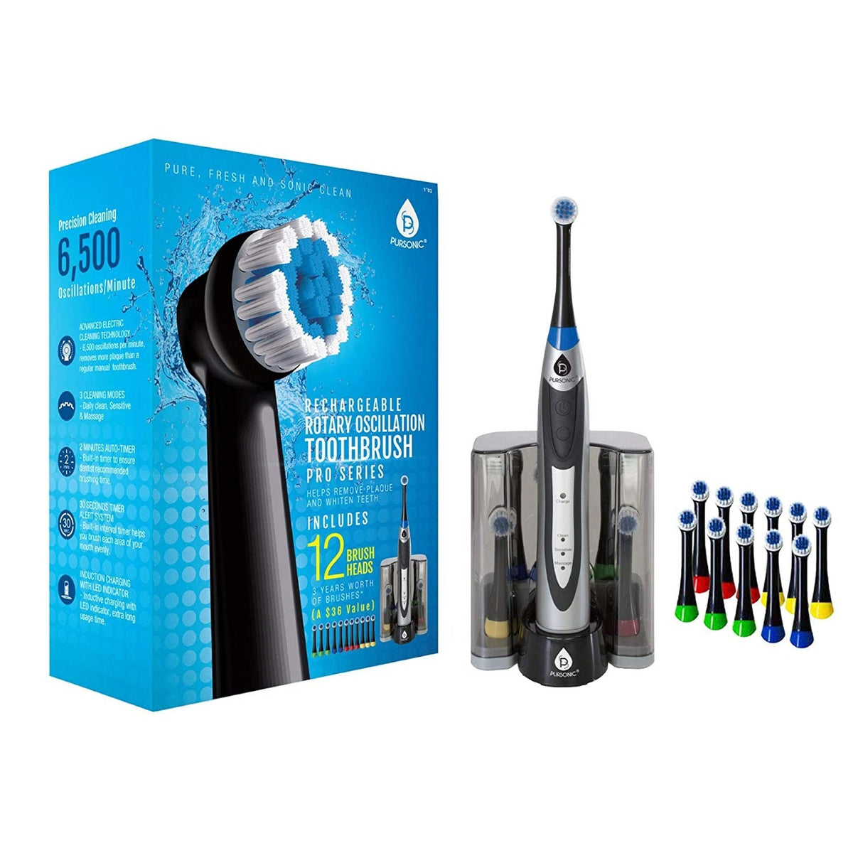 Cepillo de dientes eléctrico recargable con oscilación rotatoria Serie Pro