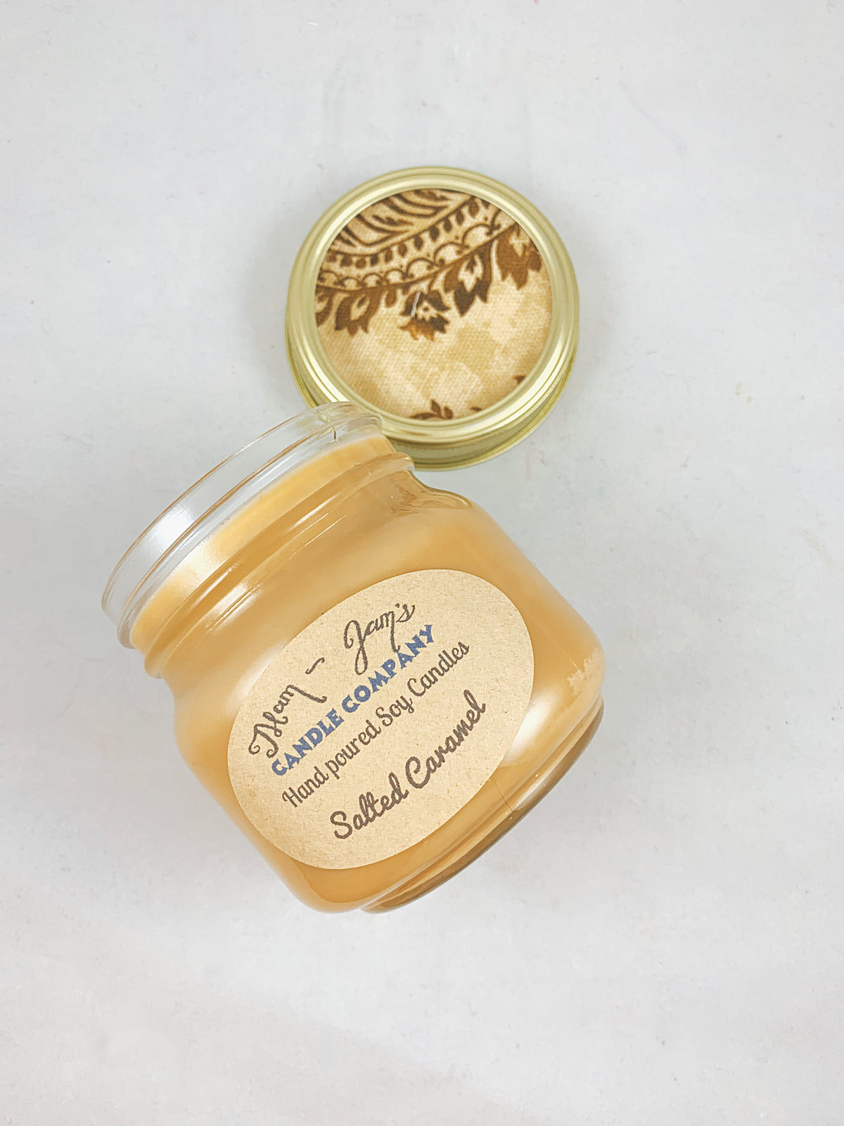 Salted Caramel Soy Candle – Sweet & Decadent Scent | Mam Jam’s