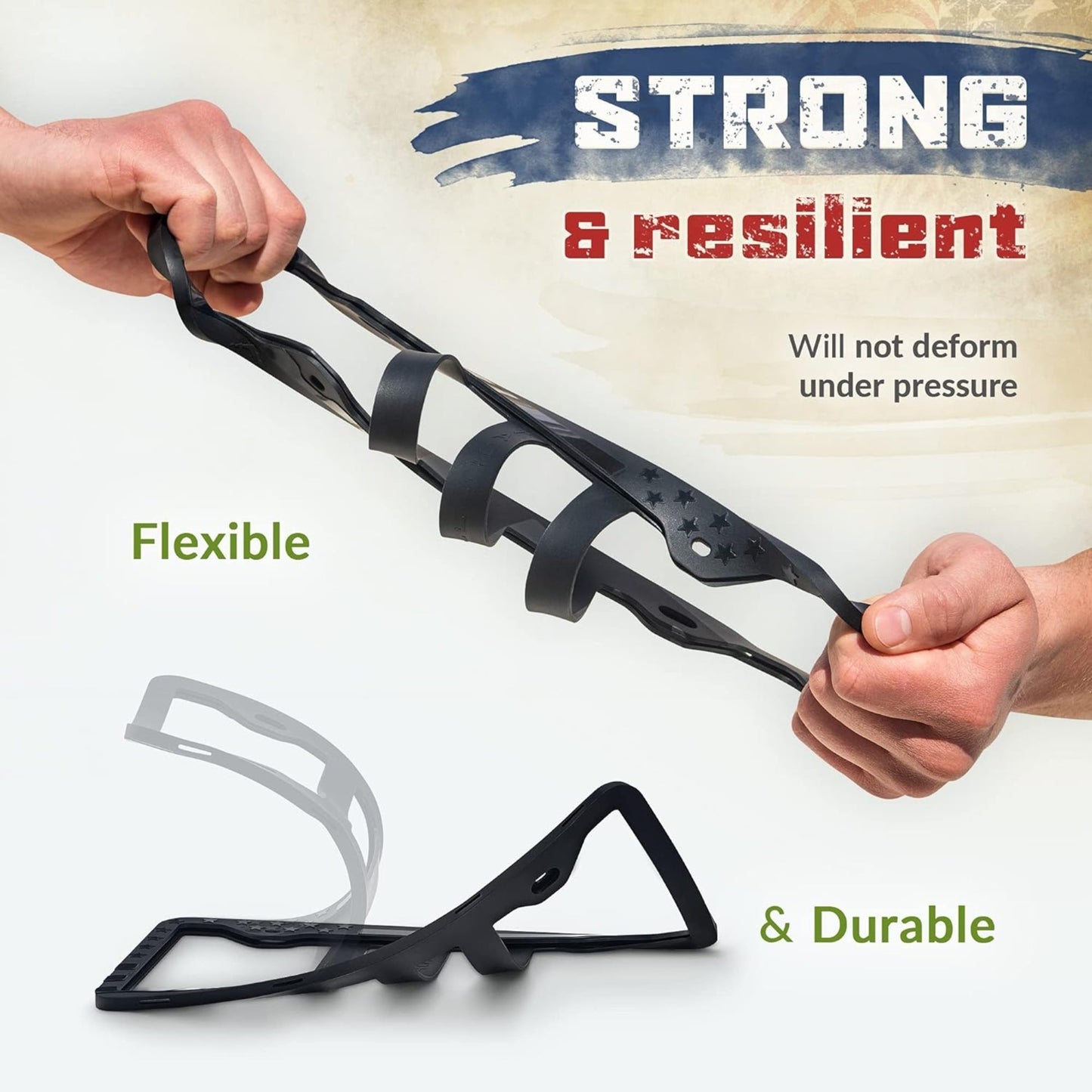 Tactilian Original Silicone American Flag License Plate Frame Holder