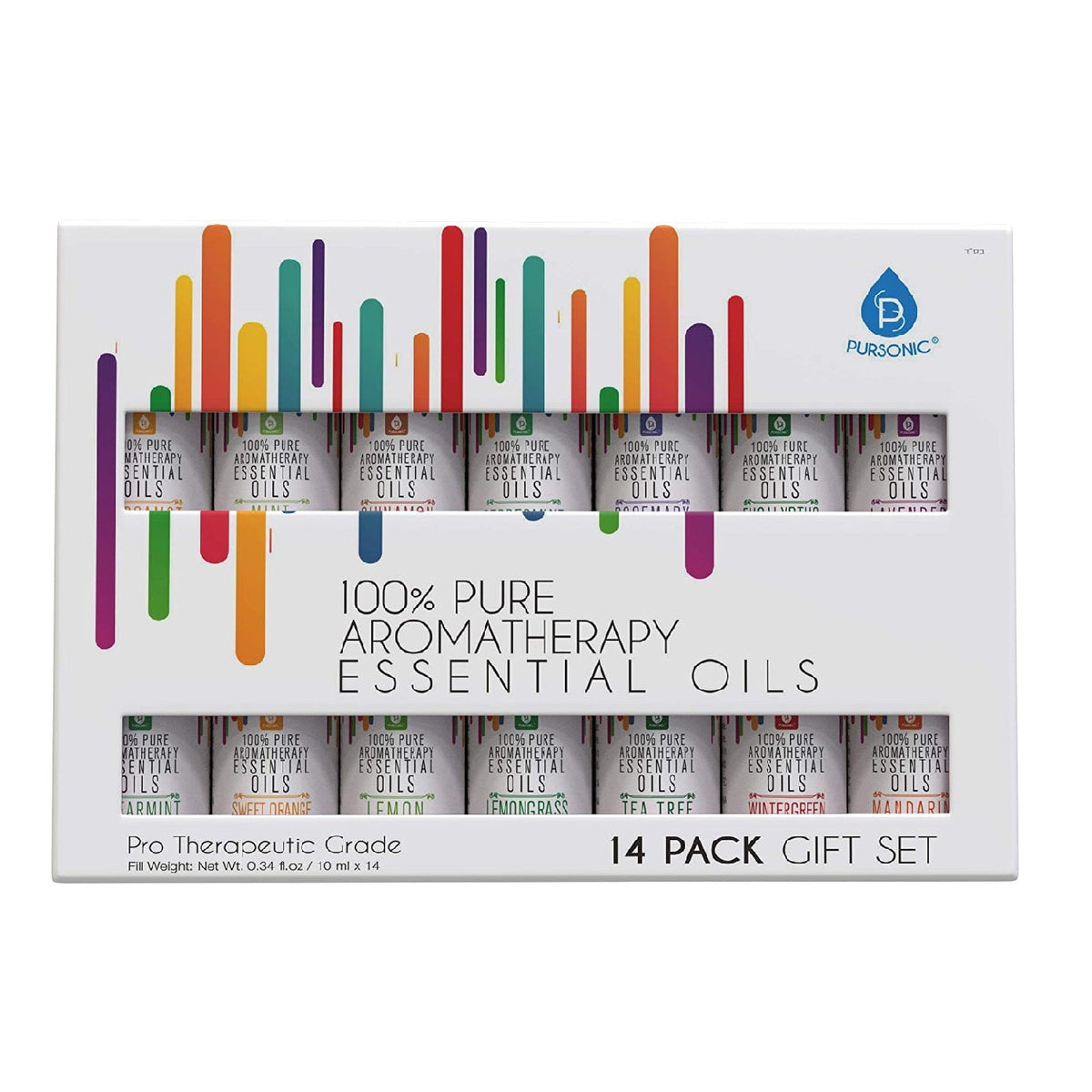 Paquete de 14 aceites esenciales de aromaterapia 100 % puros