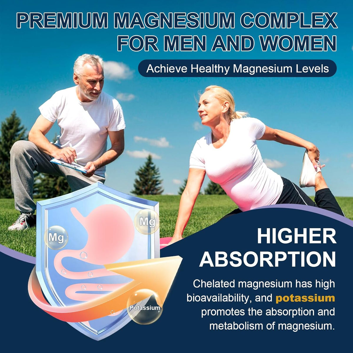 Magnesium Complex Powder 210mg, 6 Forms with L-Theanine, GABA & B6, Lemon-Orange, 100 Servings