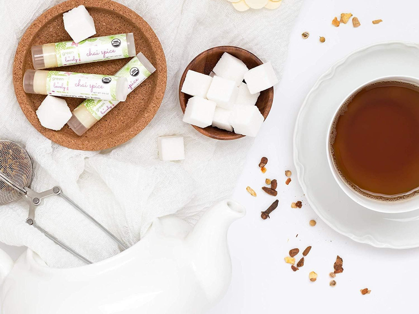 Chai Spice /// Organic Lip Balm Butter for Intense Moisture - Beauty Gift