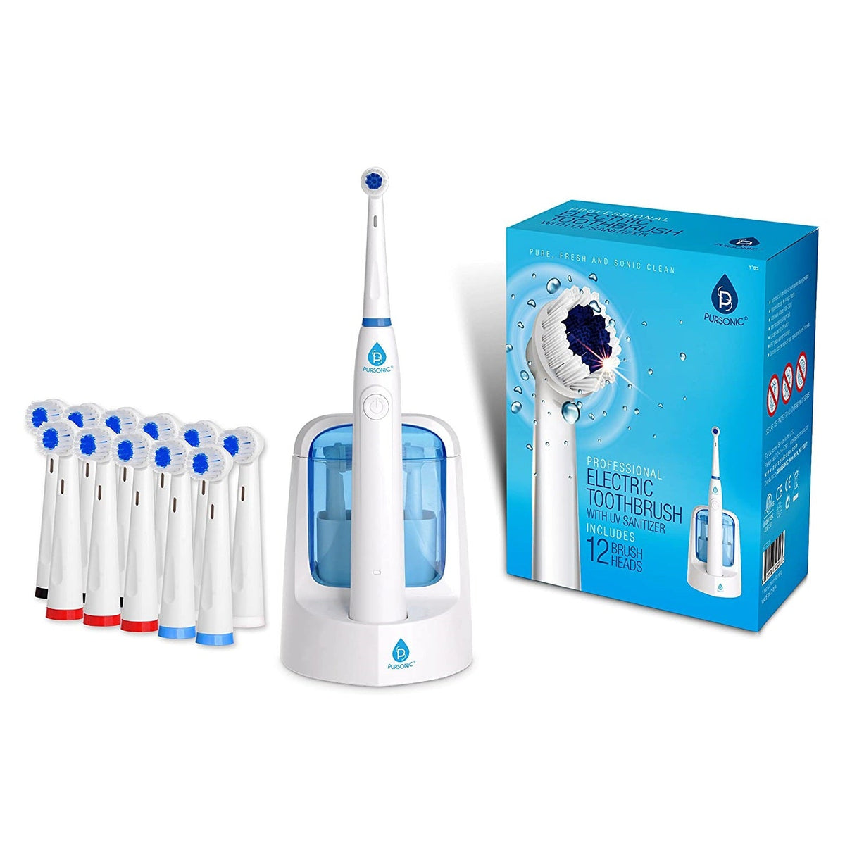 Cepillo de dientes eléctrico recargable con función de desinfección UV