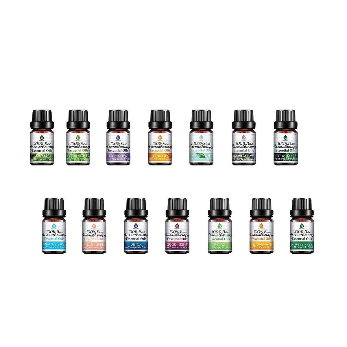 Paquete de 14 aceites esenciales de aromaterapia 100 % puros