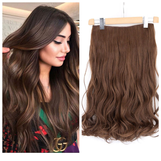 27" Hair Extensions Clip-in Curley 160g NATURAL COLOUR