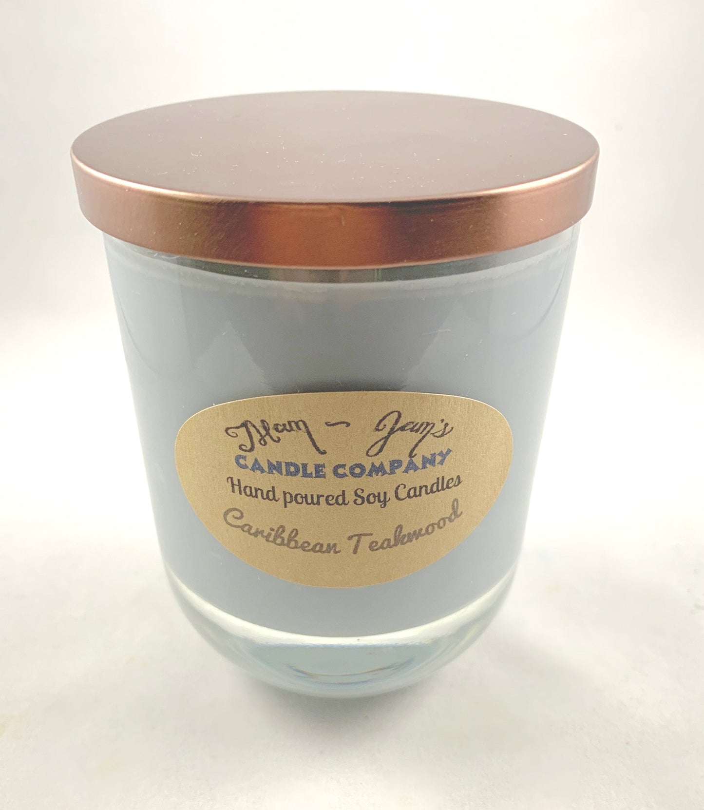 Caribbean Teakwood Soy Candle – Warm & Woodsy Scent | Mam Jam’s