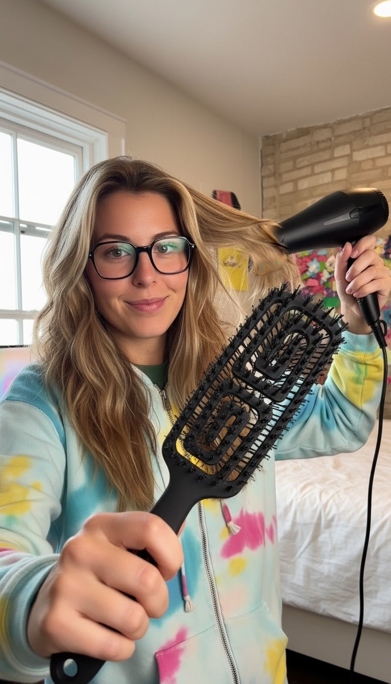 "Extreme Vented Flex" Small Contoured Styling Brush (Nylon + Boar)