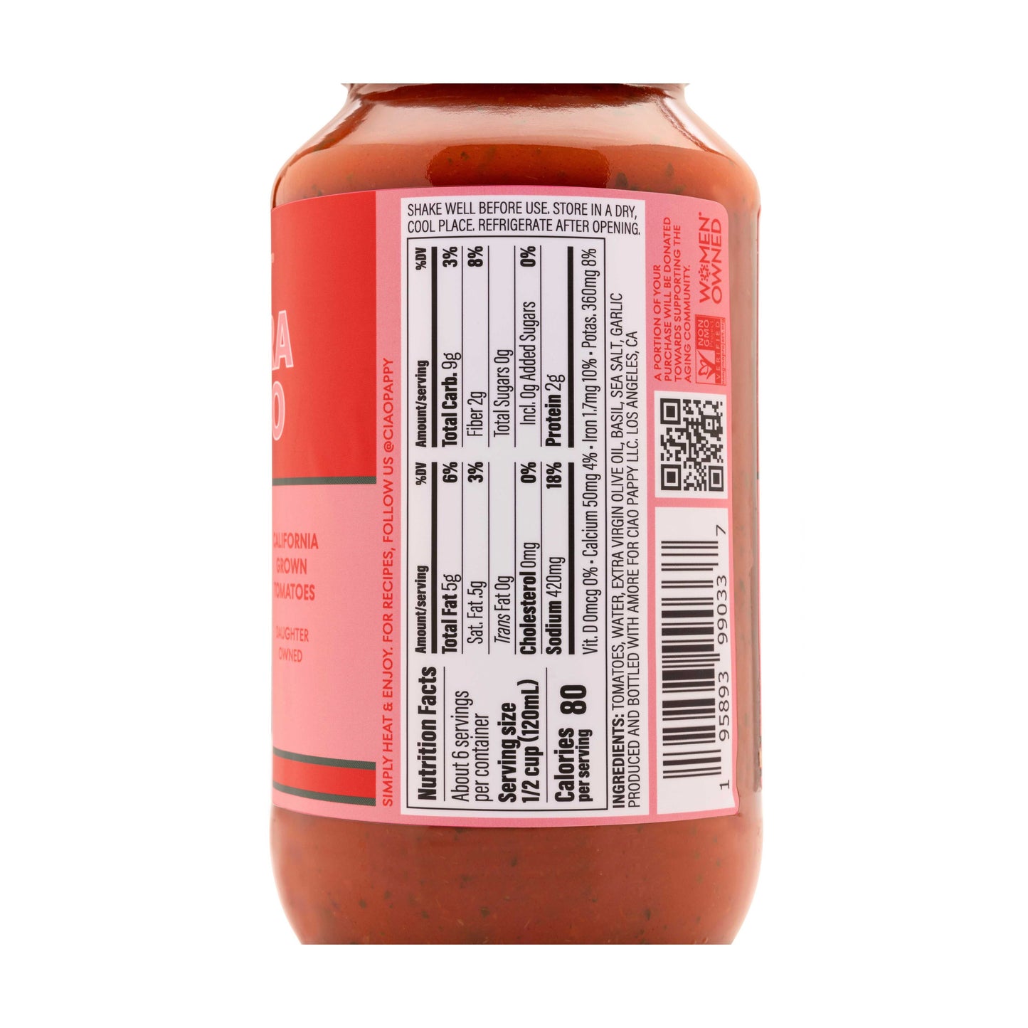 Marinara Classico – Garlic & Basil Tomato Sauce