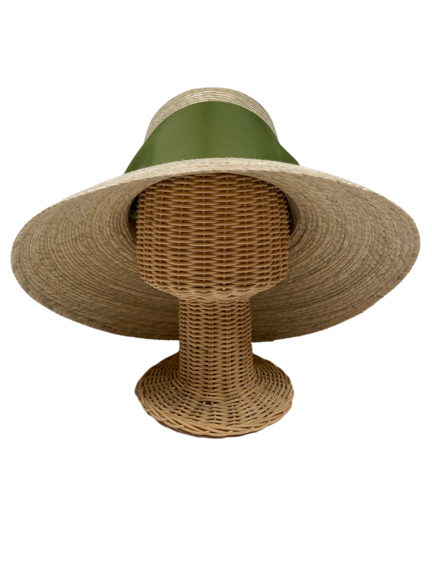 Wildflower Sun Hat - Olive Green Wide & Short Grosgrain Ribbon
