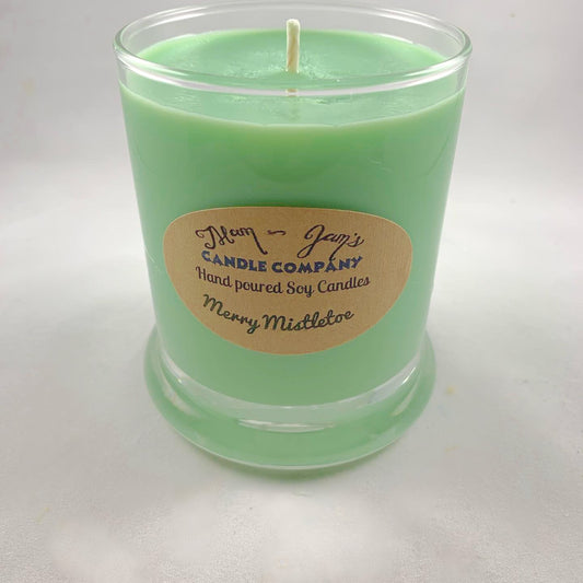 Bougie de soja Merry Mistletoe – Parfum frais et festif des Fêtes | Mam Jam’s