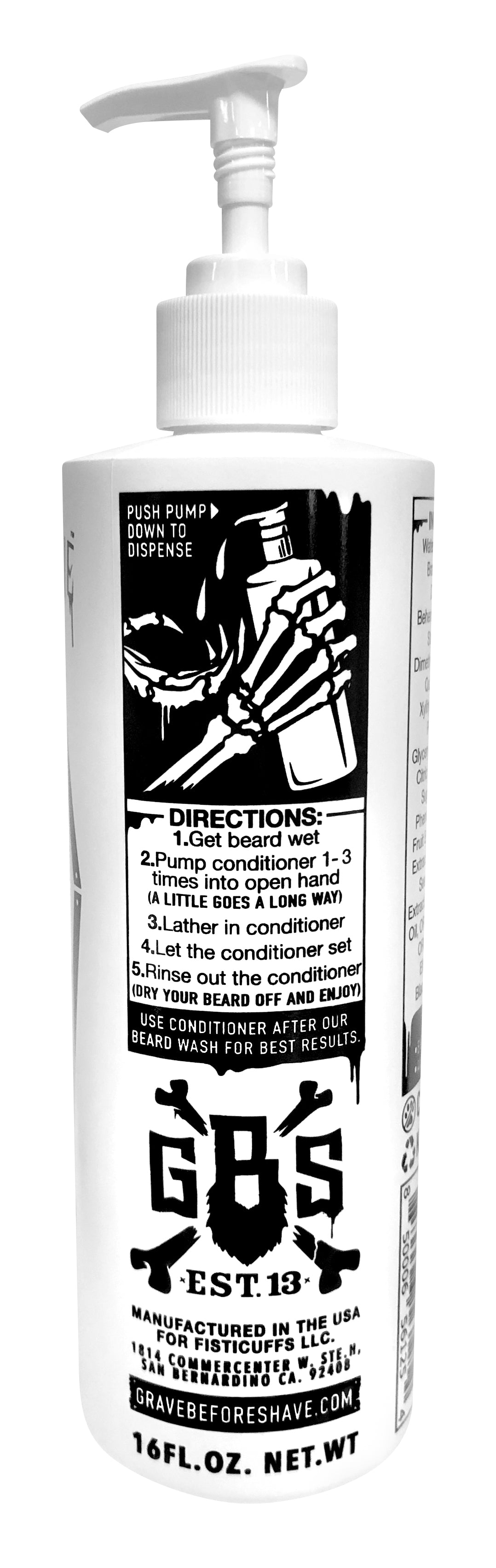 Acondicionador para barba GRAVE BEFORE SHAVE™, 16 oz. Con dosificador