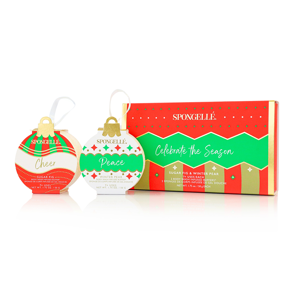 Celebra la temporada | Set de regalo con adornos navideños