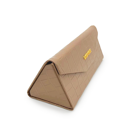 Nude Faux Croco Hard Case