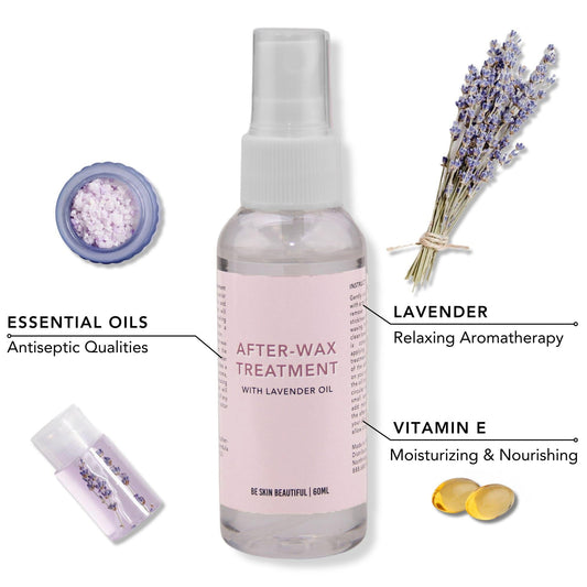 Tratamiento de cuidado de la piel después de la depilación con cera