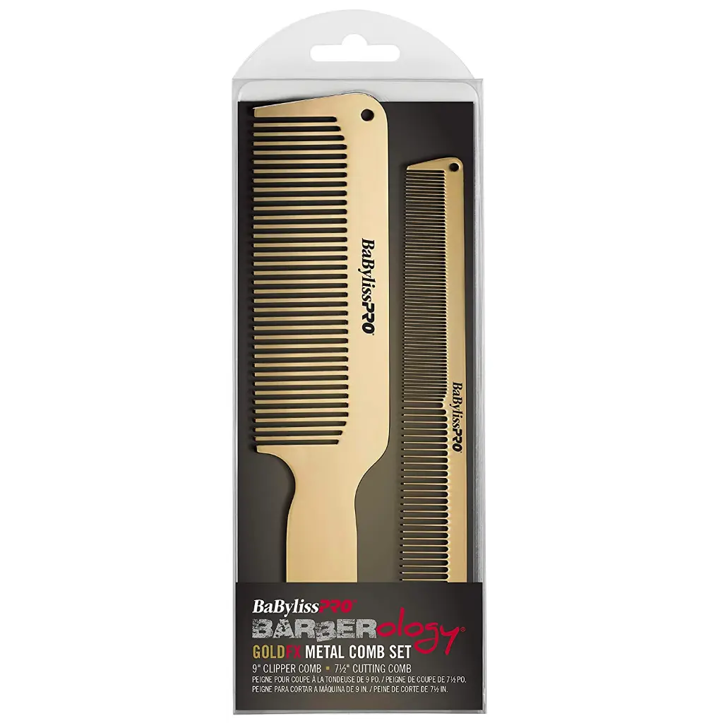 BaBylissPRO® GOLDFX Metal Comb 2-Pack