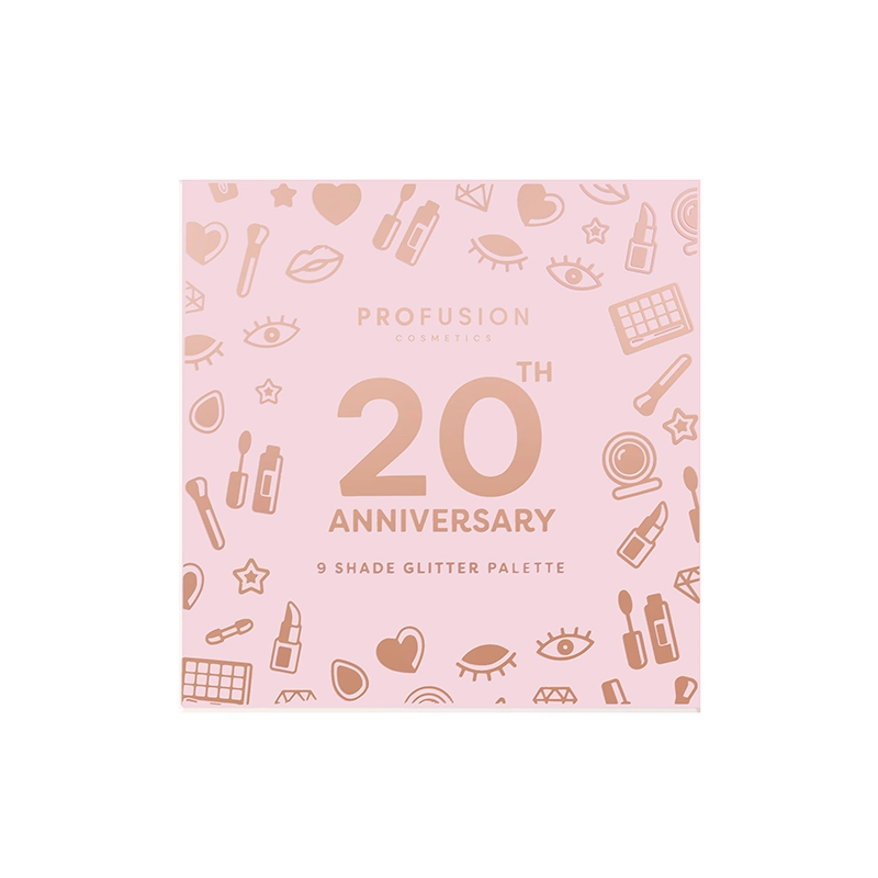 Paleta de purpurina prensada del 20.º aniversario