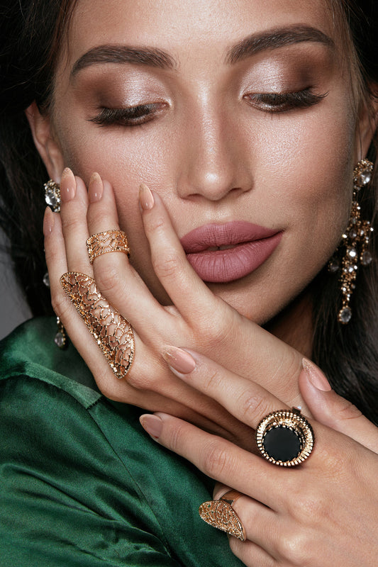 Golden Prosperity | Uñas postizas suaves y duraderas