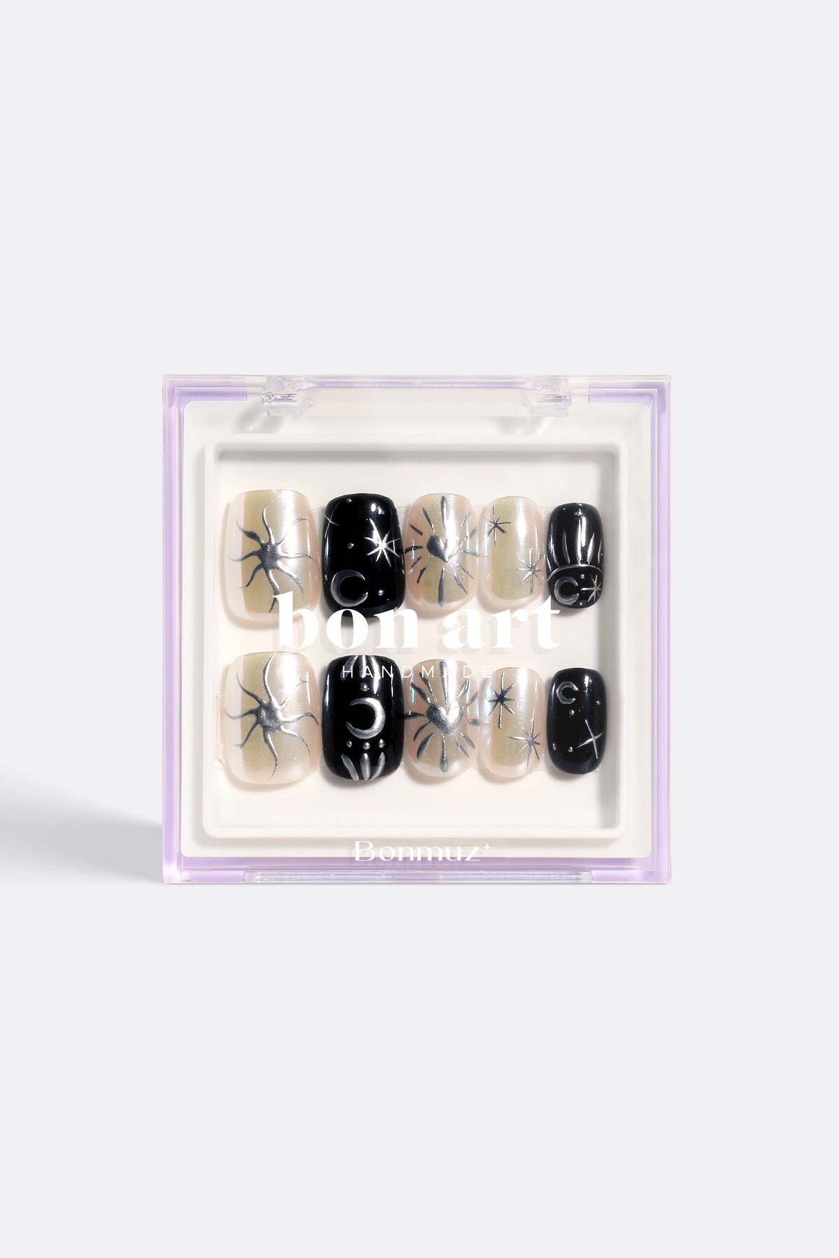 Eclipse monocromático | Uñas de gel profesionales hechas a mano