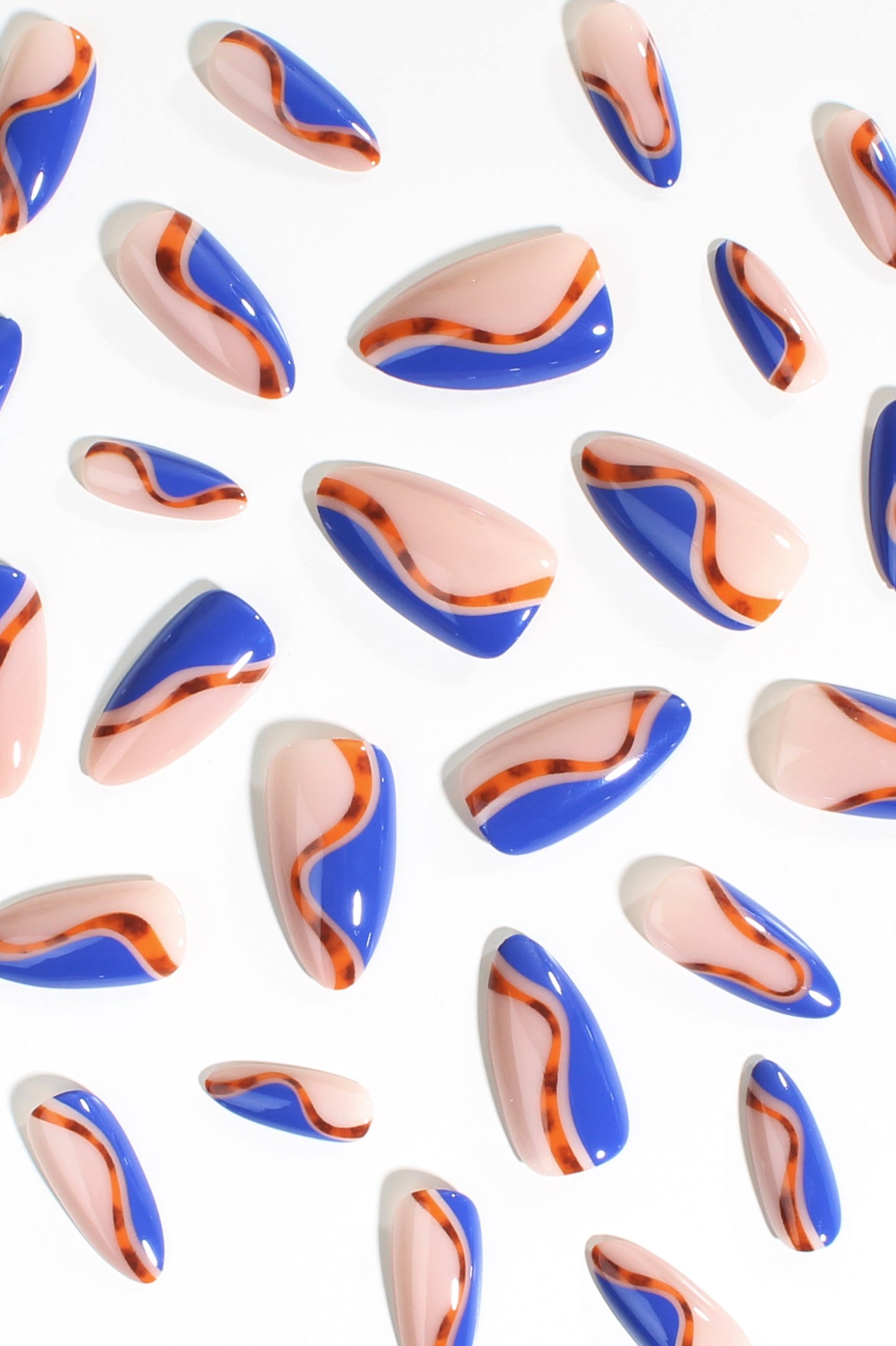 Cobalt Safari | Soft & Durable Press-On Nails