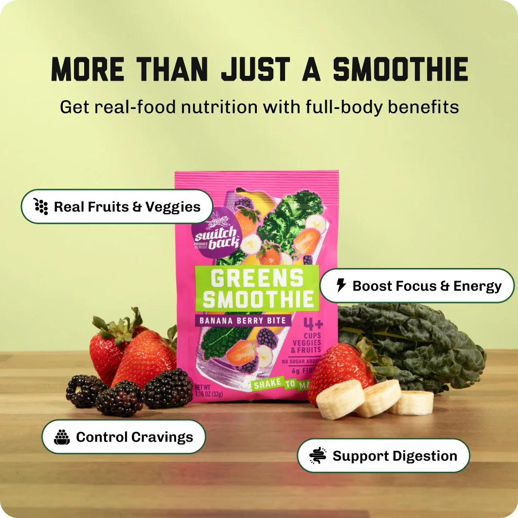 Bocado de plátano y bayas