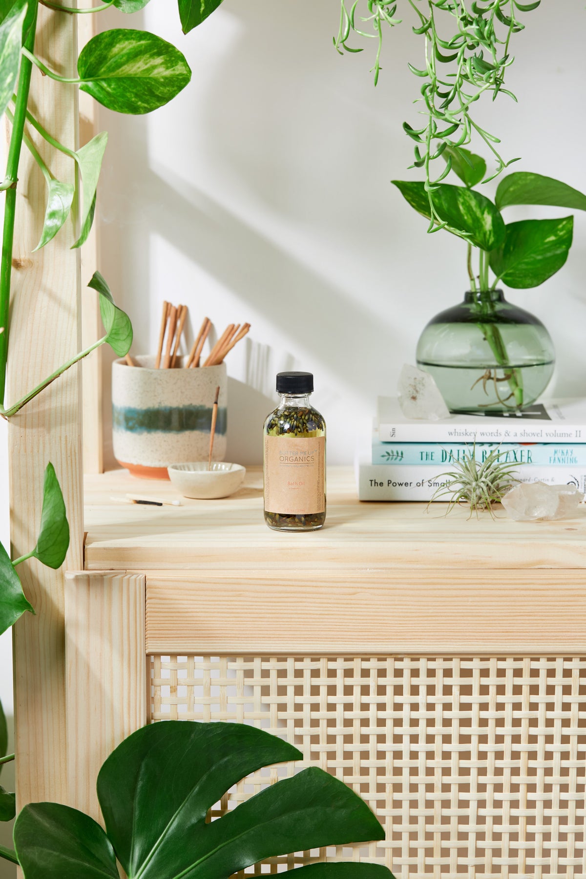 Aceite de baño de lavanda curativo y relajante