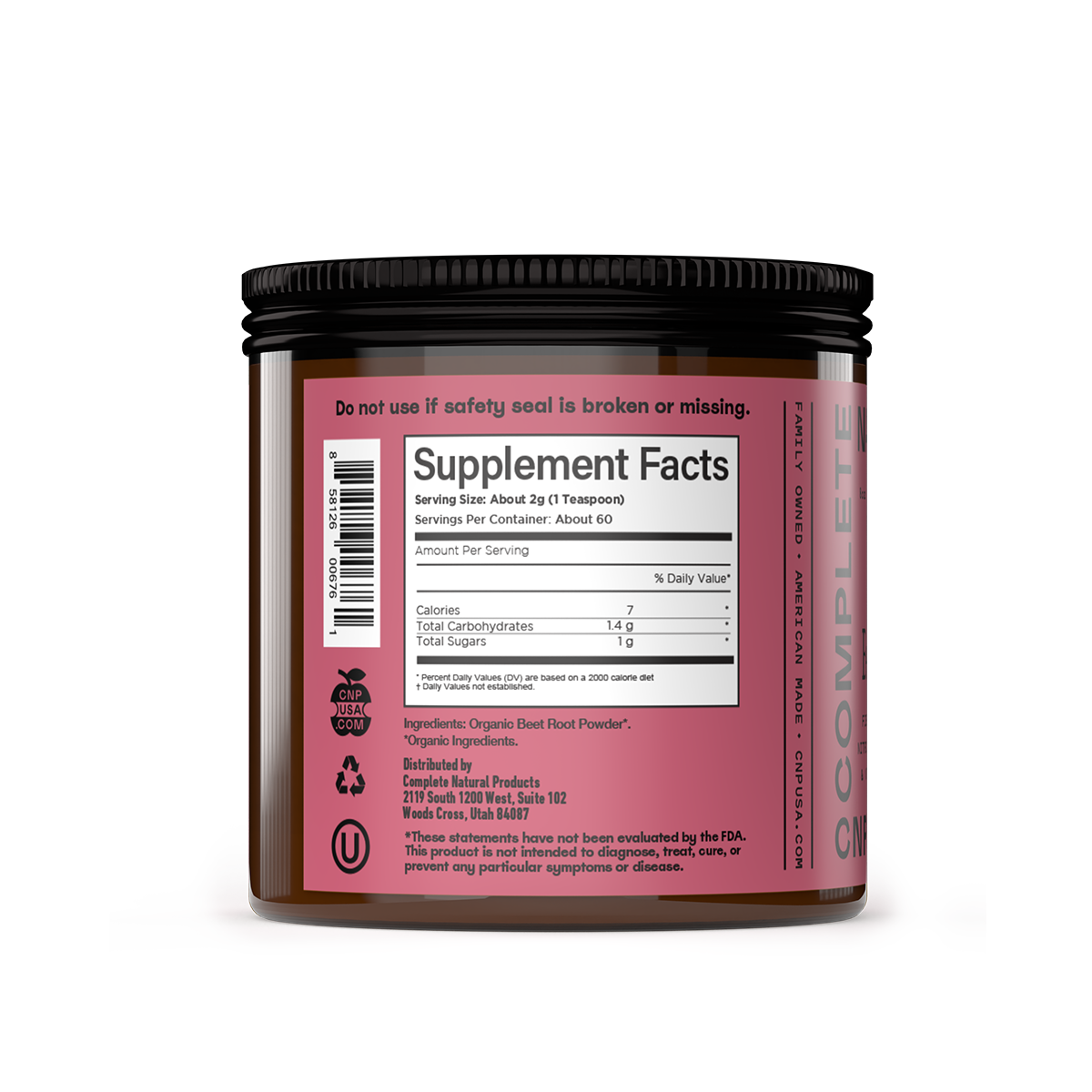 Poudre de racine de betterave biologique