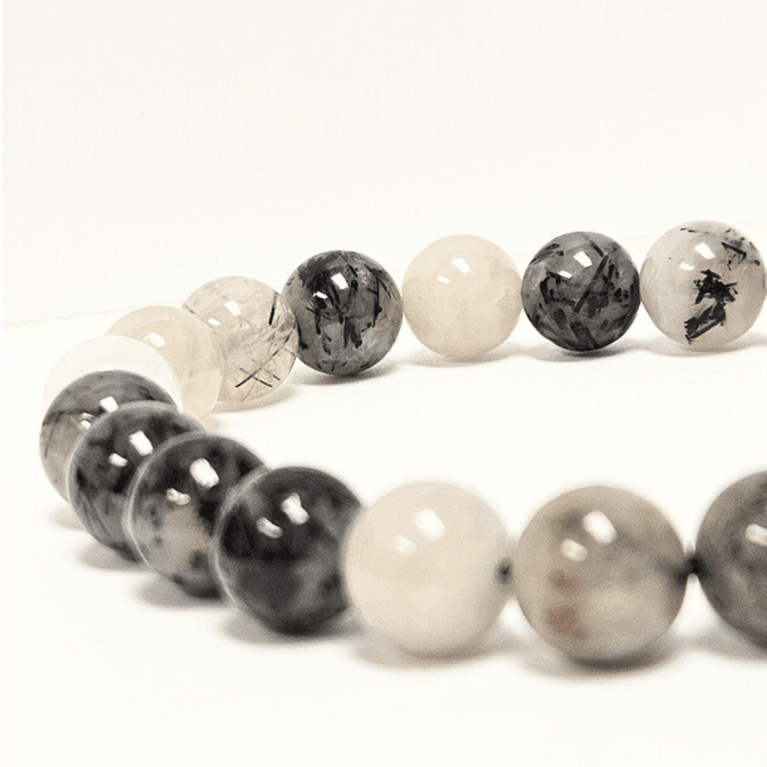 Pulsera de cuarzo de pelo negro - Energía