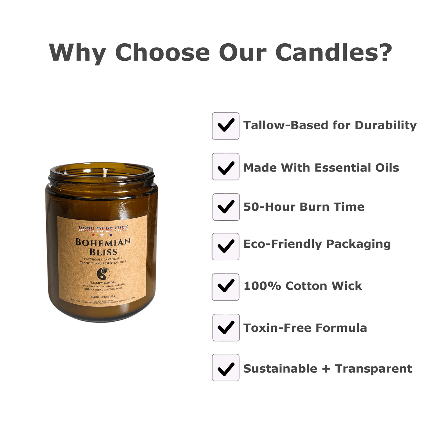 Bohemian Bliss Tallow Candle