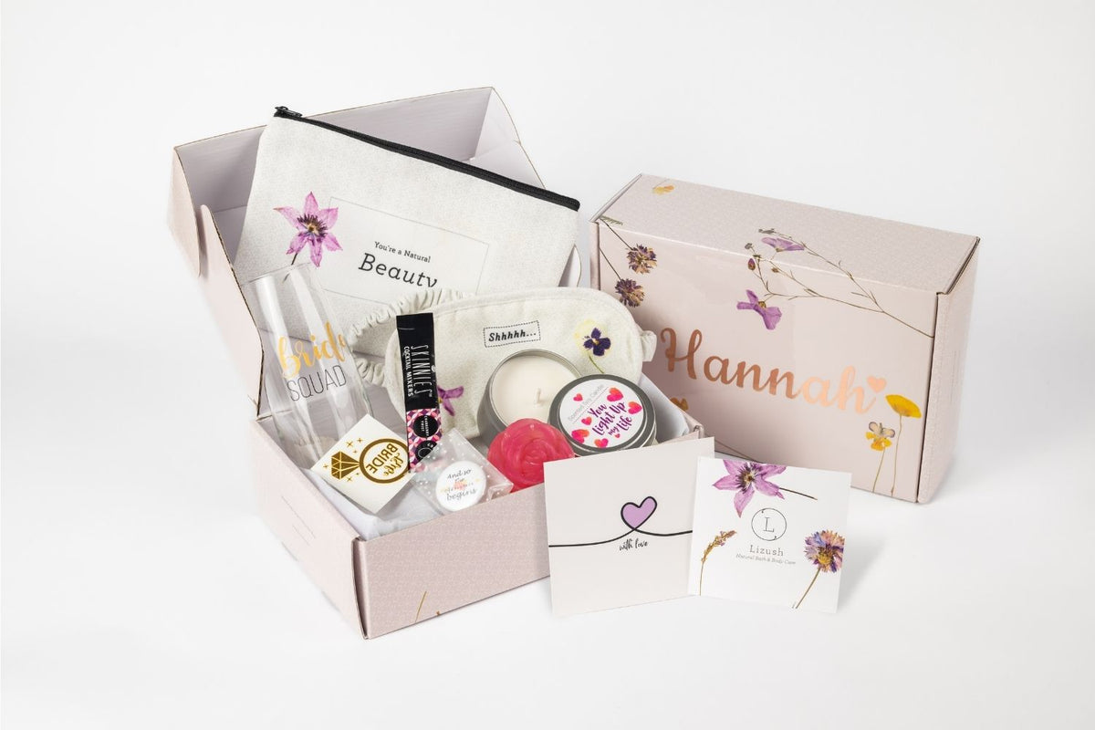 Regalo de despedida de soltera, caja de regalo para damas de honor, set de regalo de spa natural