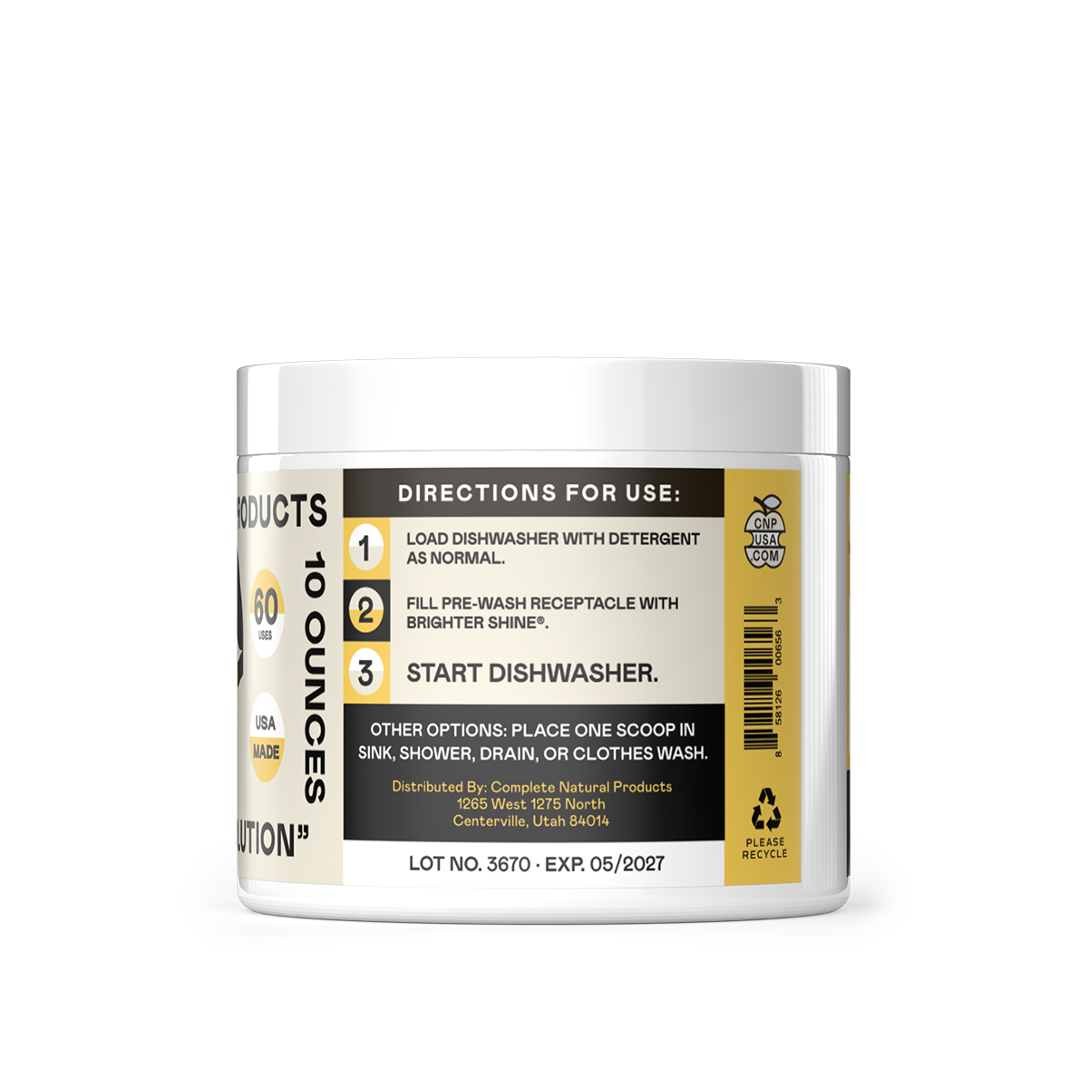 Brighter Shine - Natural Dishwasher Additive & Hard Water Cleaner