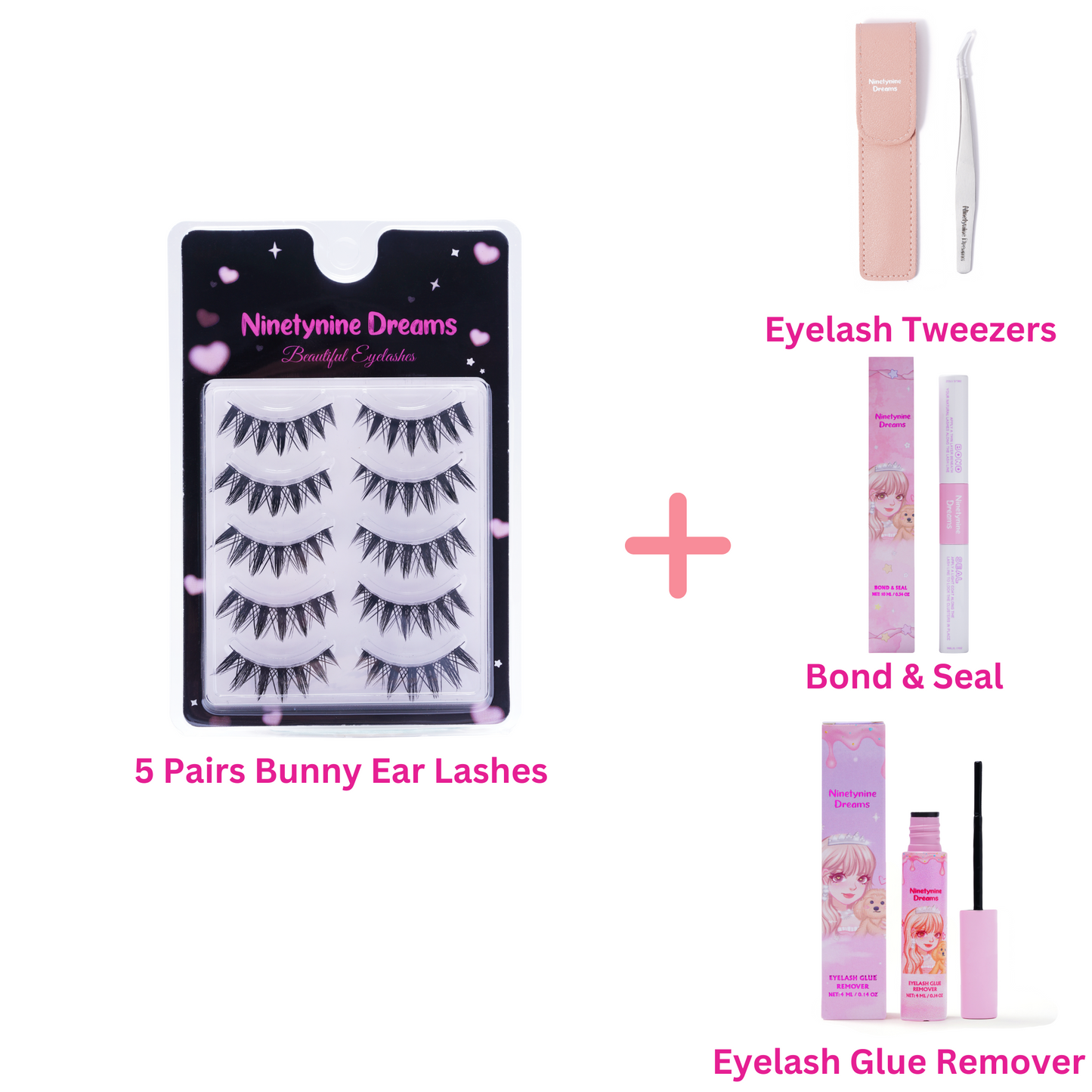 5 Pairs Bunny Ear Lashes