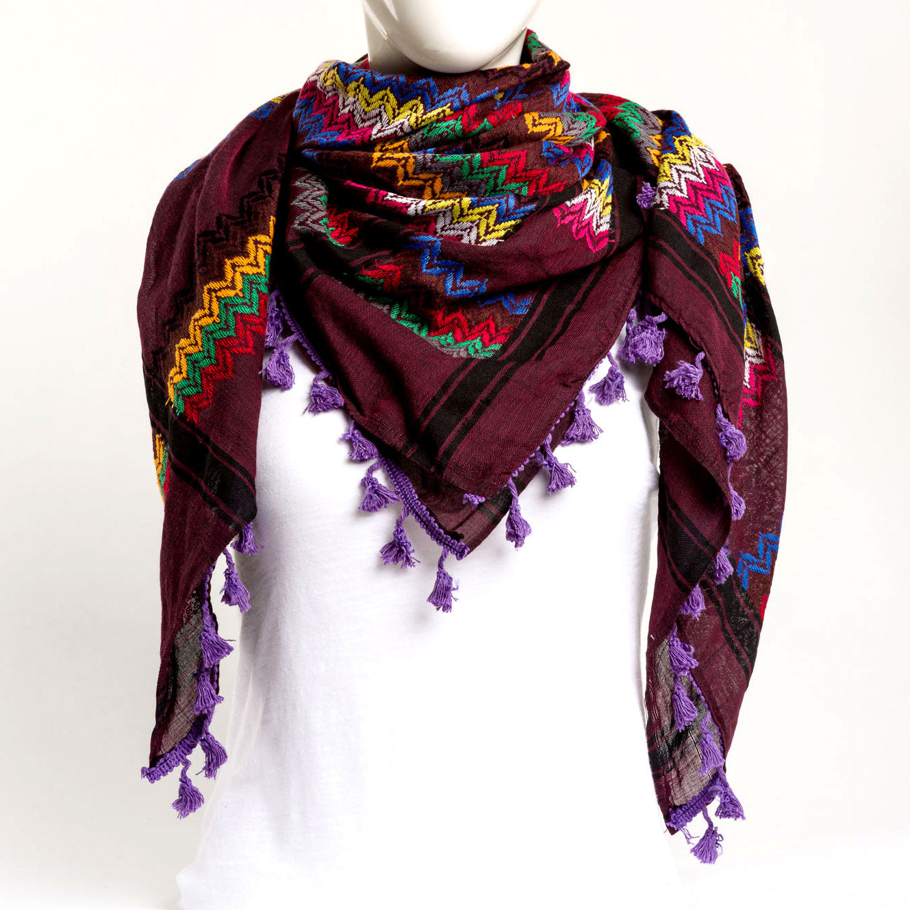 Authentic Hand Loomed Shawl (Roux)