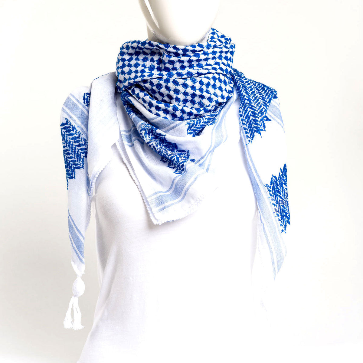 Authentic Hand Loomed Shawl (Cerulean)
