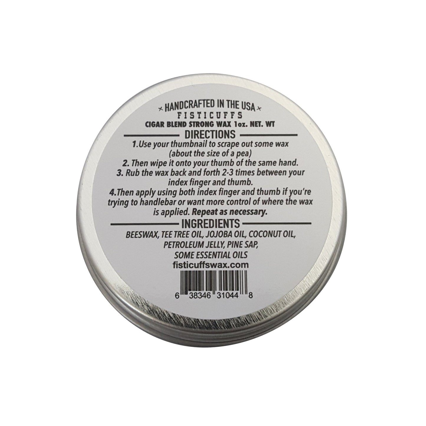 Fisticuffs™ Cigar Blend Strong Hold Mustache Wax 1 OZ. Tin