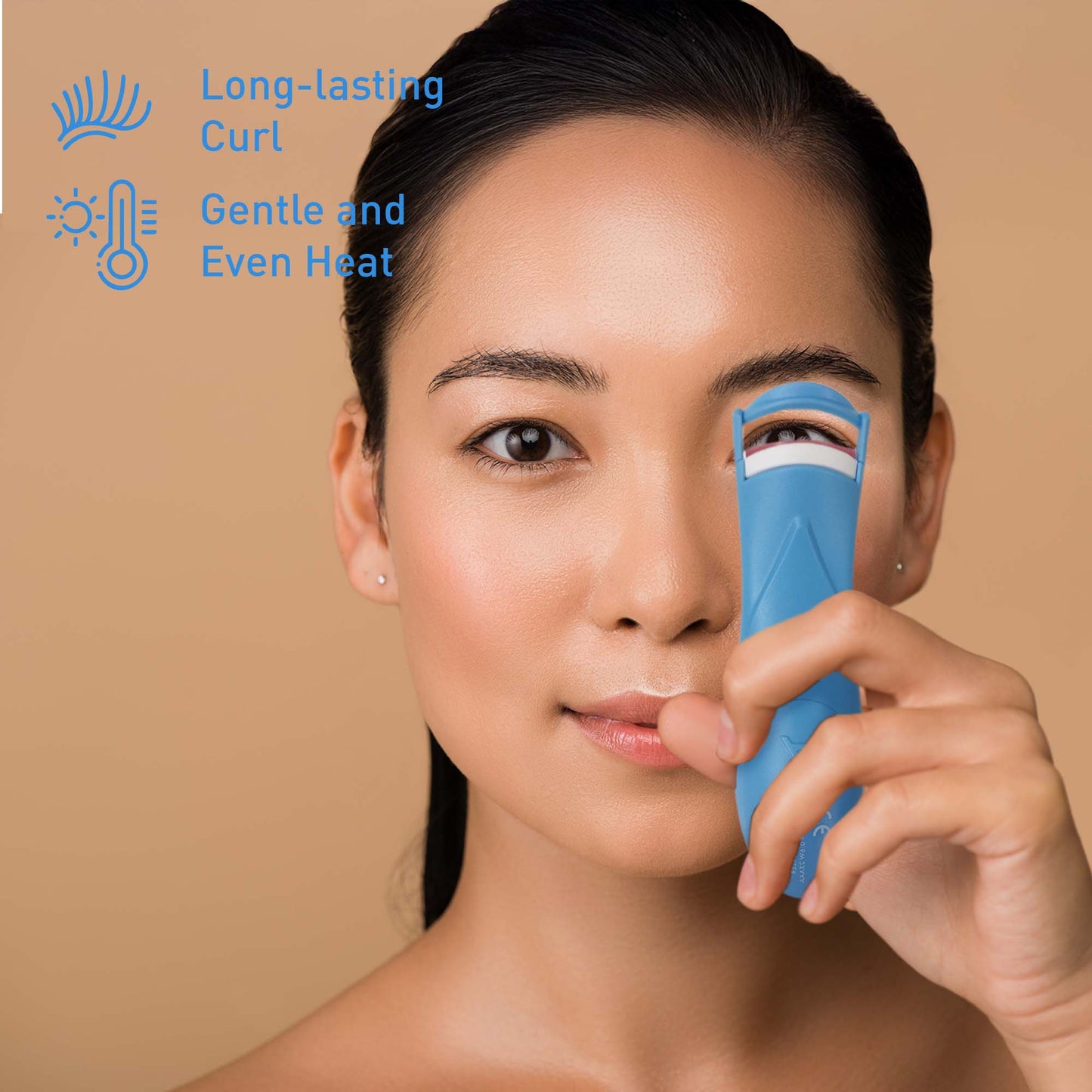 Beauty Essentials Bundle: Heated Eyelash Curler and Automatic Retractable Slant Tweezers