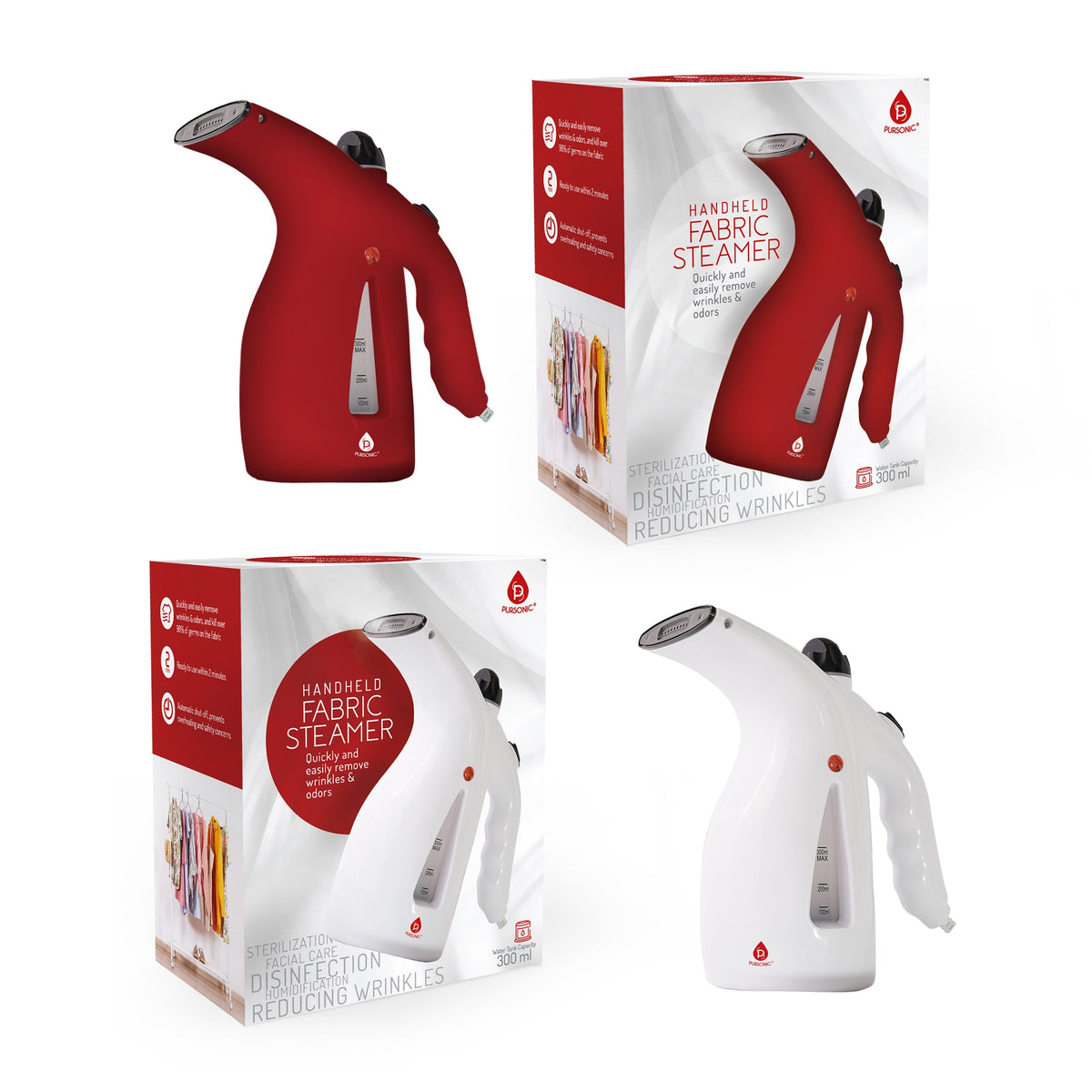 Vaporizador portátil de 300 ml para ropa de viaje, potente y de calentamiento rápido en 2 minutos.